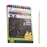 Qocolhg Scratch Paper Art Set for Kids: Scratch Off Art Notebook Crafts Christmas Gifts for Kids Ages 3-12 Girls Boys Birthday Halloween Party Favor Games DIY Activity